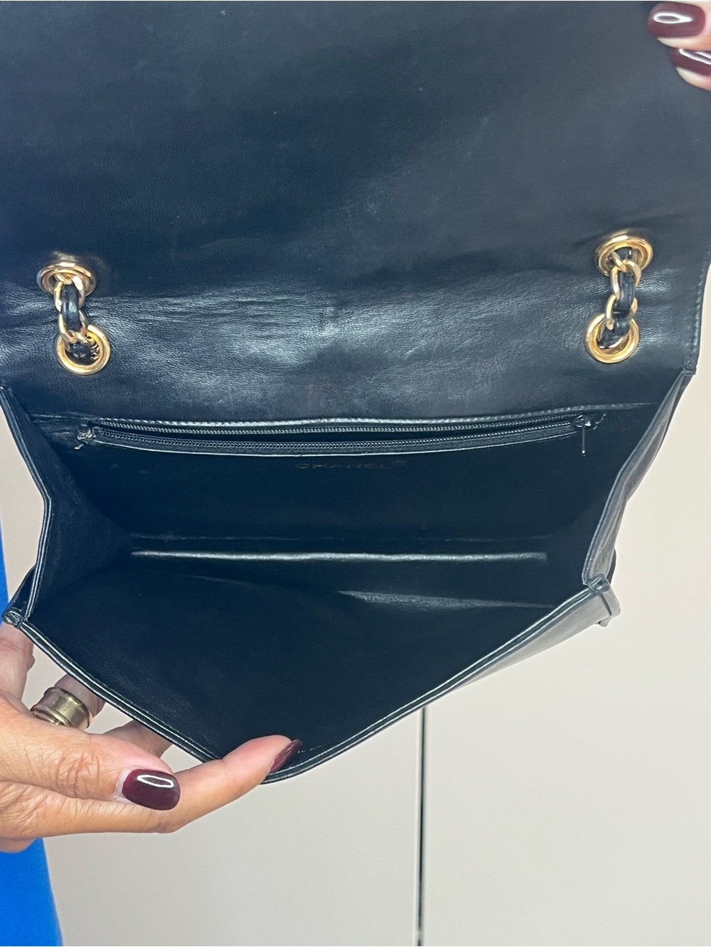 Chanel Gold Chain Matelasse Lambskin Shoulder Bag - Picture 10 of 16